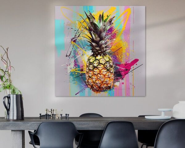 Ananas-Explosion - Street Art im Pop-Art-Stil