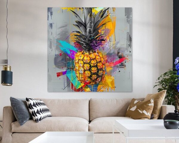 Ananas-Explosion - Street Art im Pop-Art-Stil