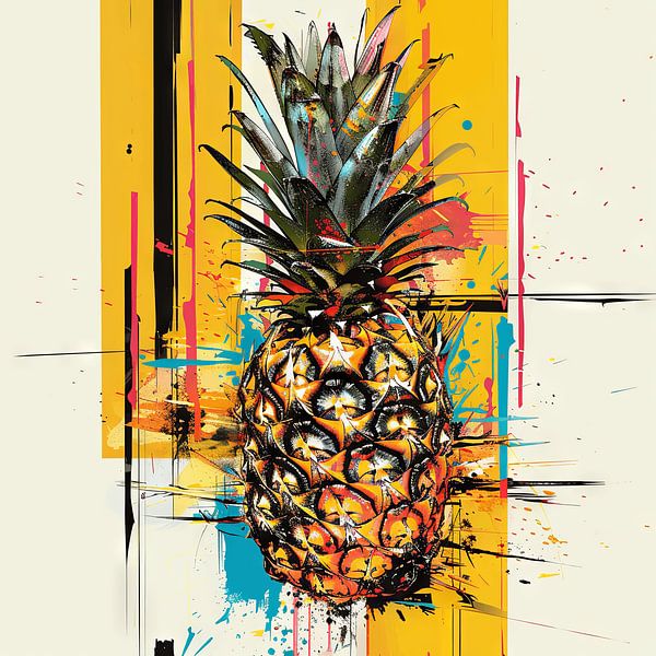 Ananas im Expressionistischen Stil