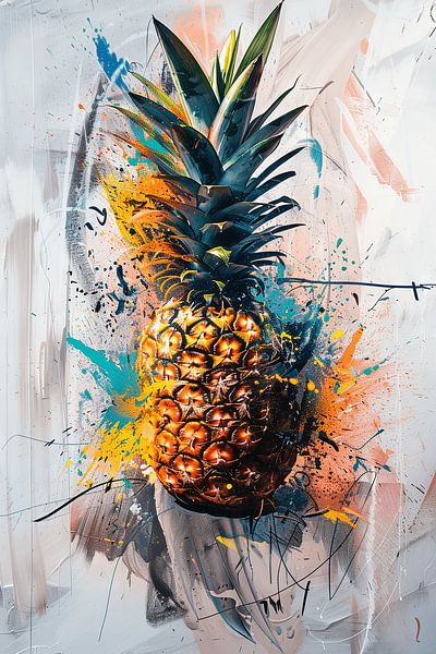 Ananas im Expressionistischen Stil