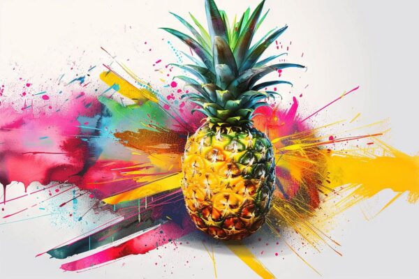 Ananas im Expressionistischen Stil