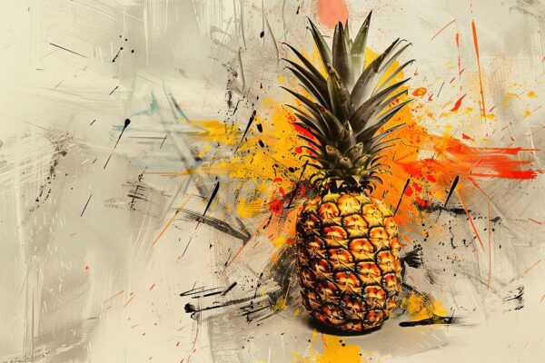 Ananas im Expressionistischen Stil