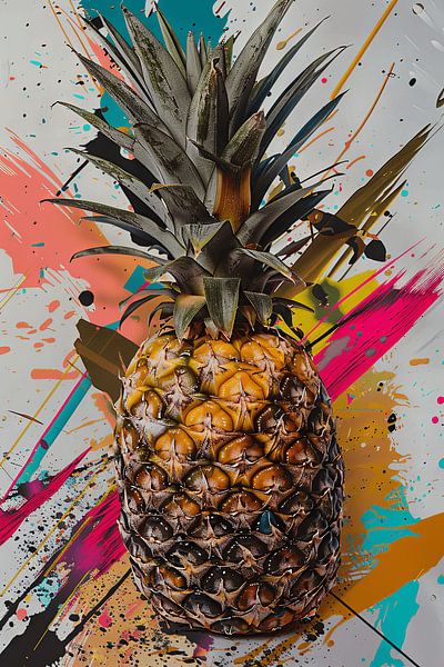 Ananas im Expressionistischen Stil