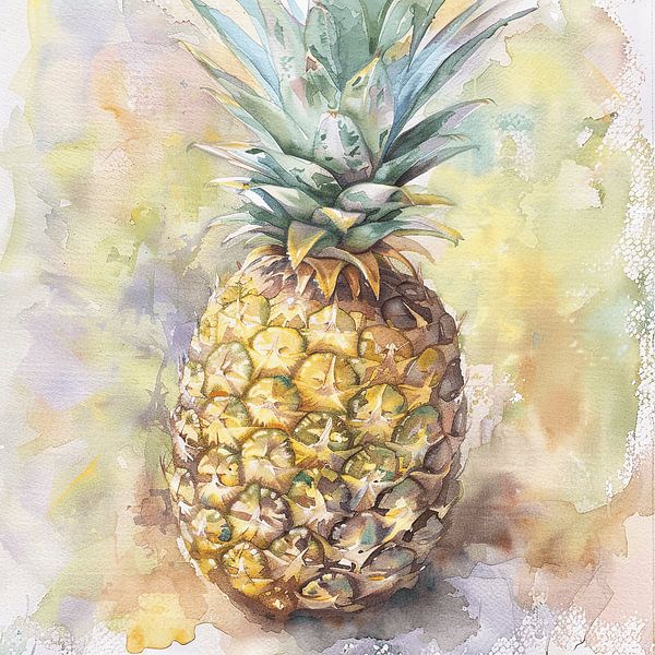 Aquarell Ananas