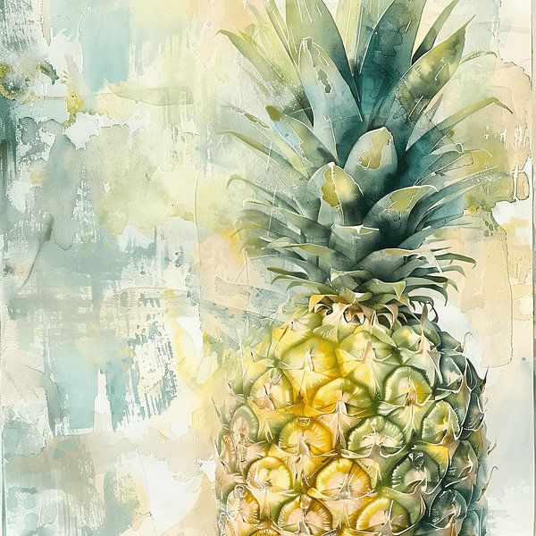 Aquarell Ananas