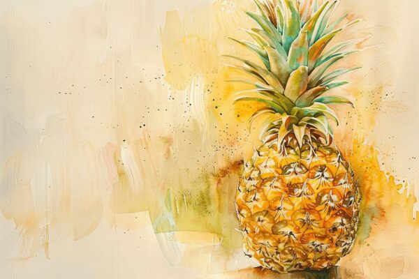 Aquarell Ananas