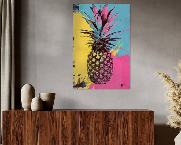 Bunter Ananas Pop Art Druck