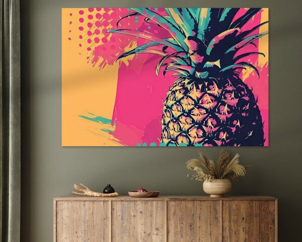 Bunter Ananas Pop Art Druck