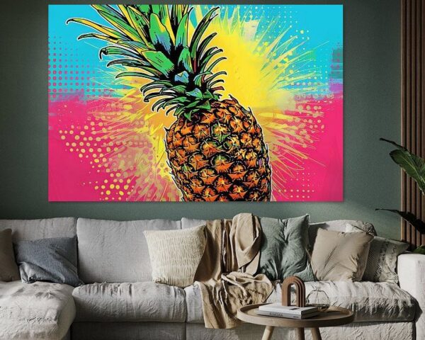 Bunter Ananas Pop Art Druck