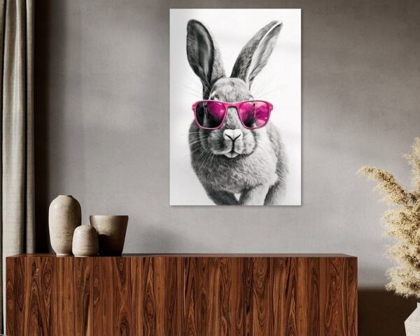 Cooler Hase mit Pinker Sonnenbrille