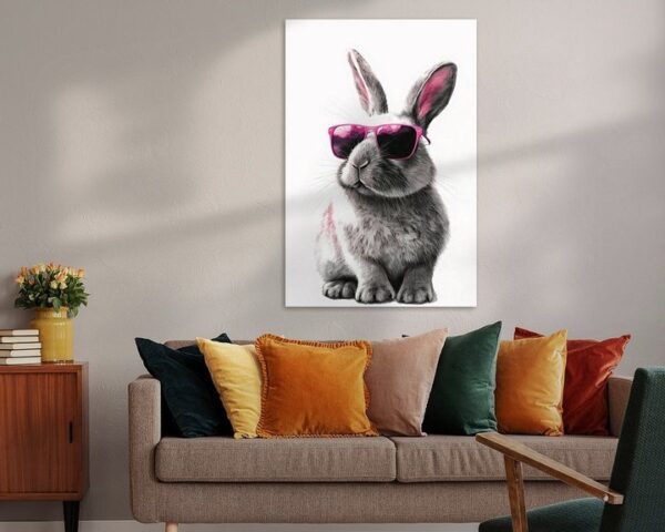 Cooler Hase mit Pinker Sonnenbrille