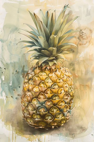 Farbenfrohe Ananas: Aquarell-Inspiration