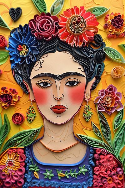 Frida – Exquisites 3D-Papierkunstwerk