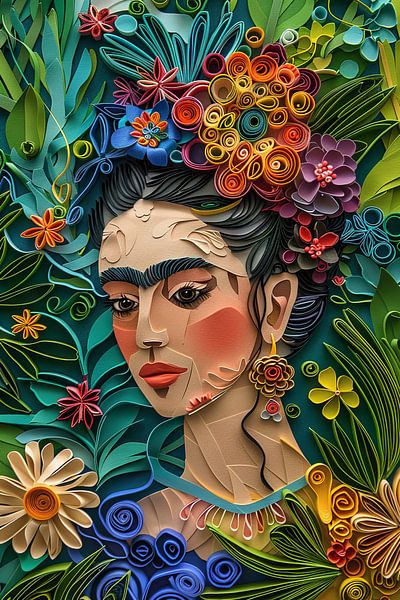 Frida – Exquisites 3D-Papierkunstwerk