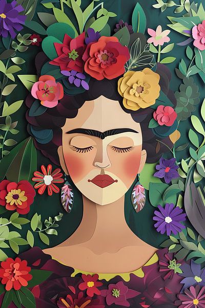 Frida – Exquisites 3D-Papierkunstwerk