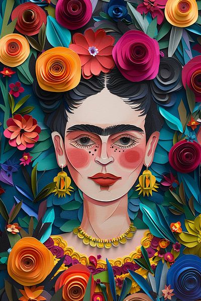 Frida – Exquisites 3D-Papierkunstwerk