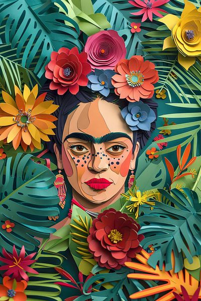 Frida – Exquisites 3D-Papierkunstwerk