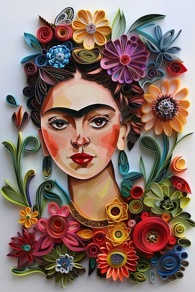 Frida – Exquisites 3D-Papierkunstwerk