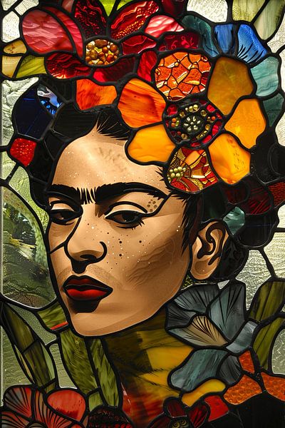 Frida in Glas – Mosaik-Porträt