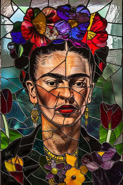 Frida in Glas – Mosaik-Porträt