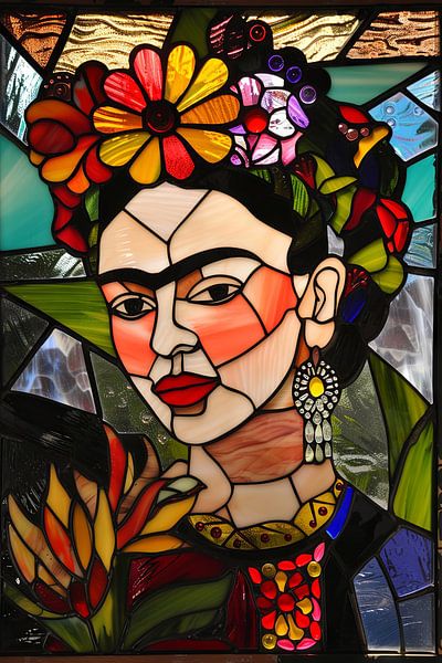 Frida in Glas – Mosaik-Porträt