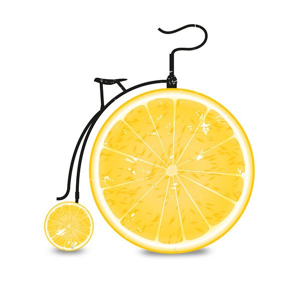 Frucht / Früchte: Orange - Orangen Fahrrad