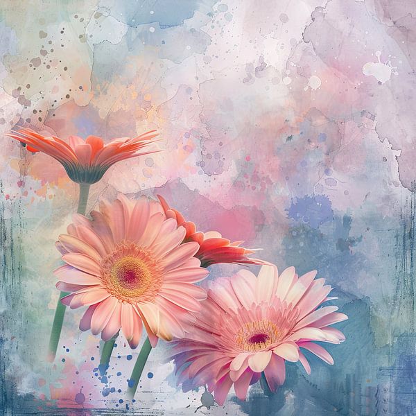 Gerbera Aquarellkunst