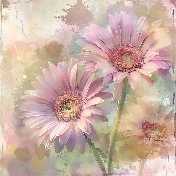 Gerbera Aquarellkunst