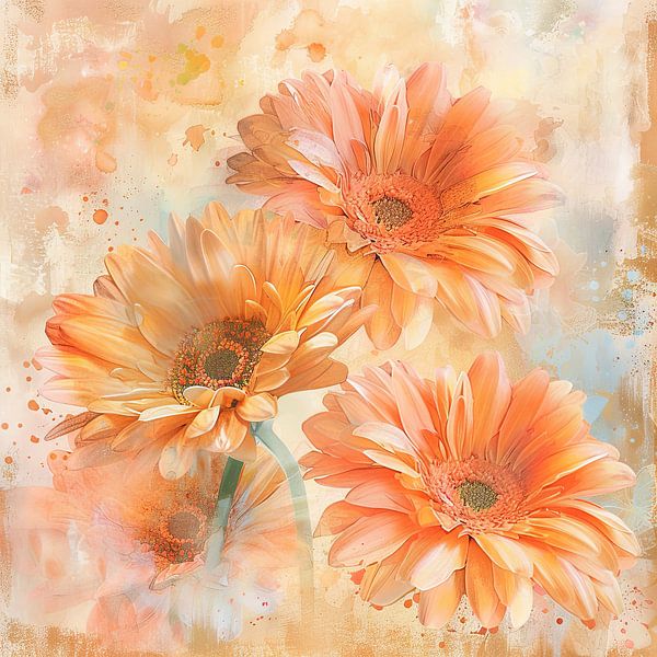 Gerbera Aquarellkunst