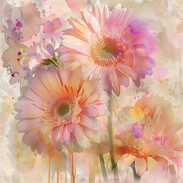 Gerbera Aquarellkunst