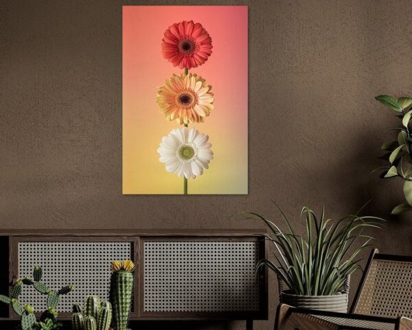 Gerbera - Minimalistischer Blumenkunstdruck