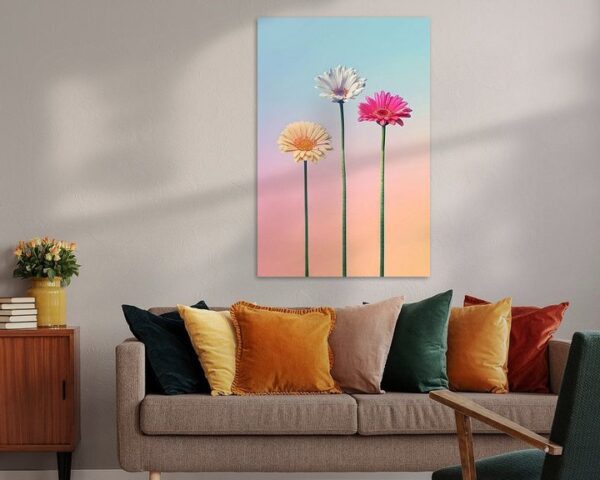 Gerbera - Minimalistischer Blumenkunstdruck