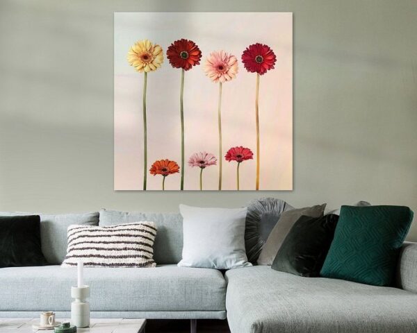 Gerbera - Minimalistischer Blumenkunstdruck