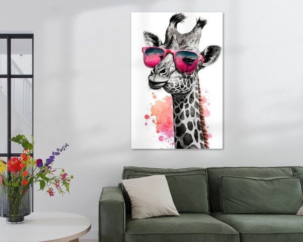 Giraffe mit Pink-Touch