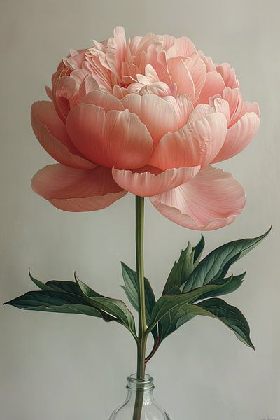 Große Pfingstrose in Vase als Kunstposter