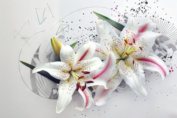 Lilien - Lilien Blumenkunstwerk