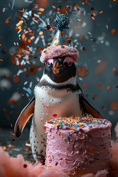 Lustiger Pinguin Feiert 60er 70er Disco Geburtstag