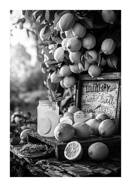 Nostalgischer Limonadenstand mit Frischen Zitronen