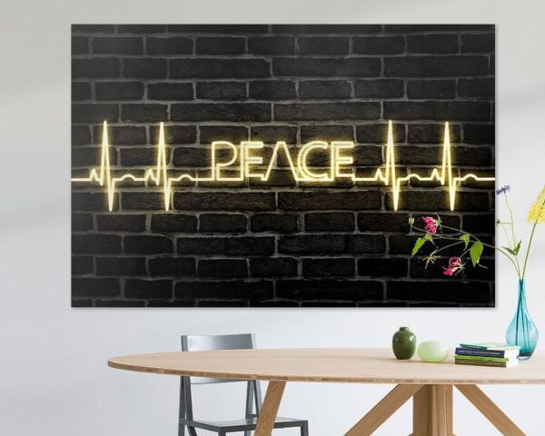 Peacezeichen EKG Herzschlag Frieden