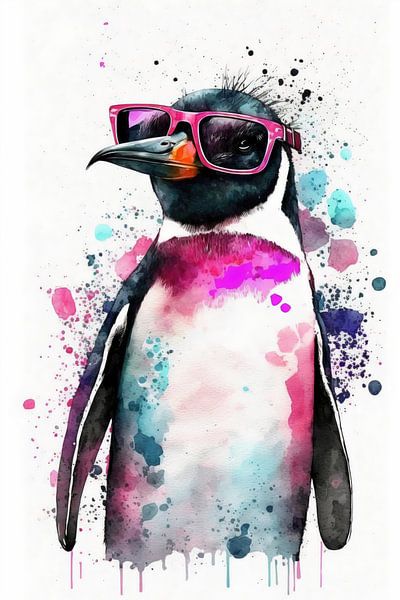 Pinguin in Pink