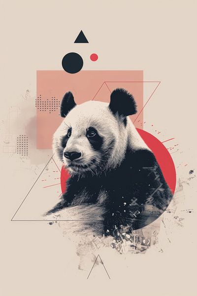 Abstrakter Panda - Modernes Tierporträt