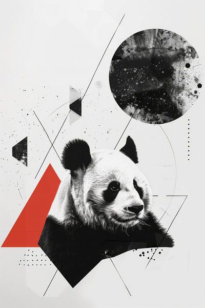 Abstrakter Panda - Modernes Tierporträt