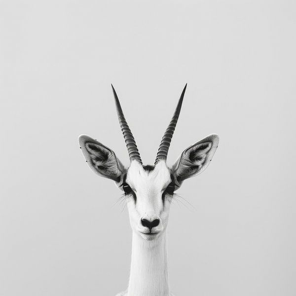 Antilope - Schwarz-Weiß Fotografie für Wildtierliebhaber