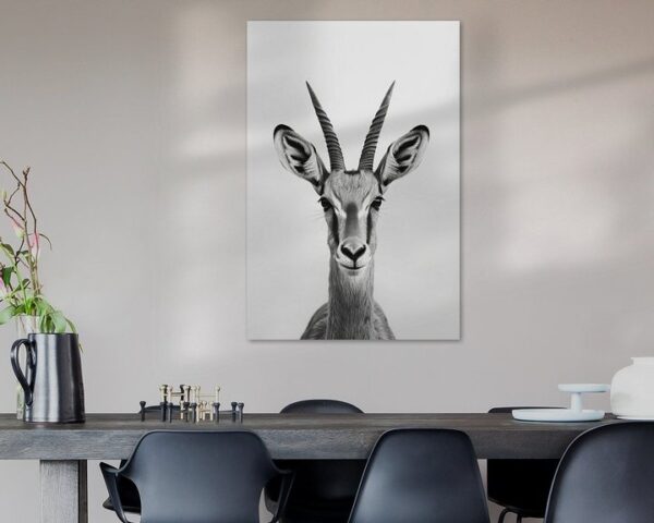 Antilope - Schwarz-Weiß Fotografie für Wildtierliebhaber