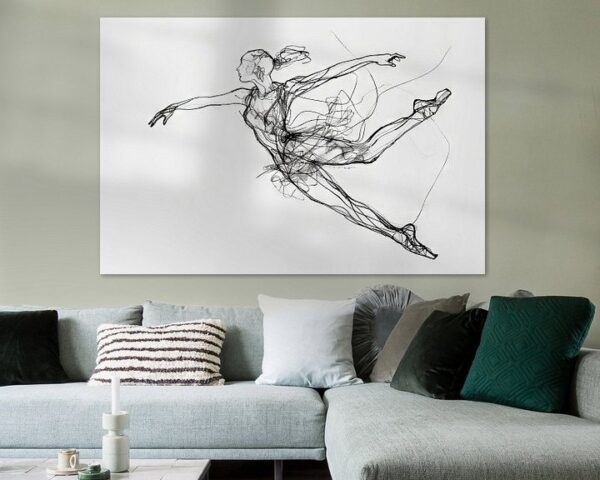 Ballerina Line Art