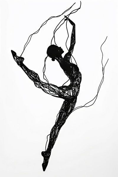 Ballerina Line Art