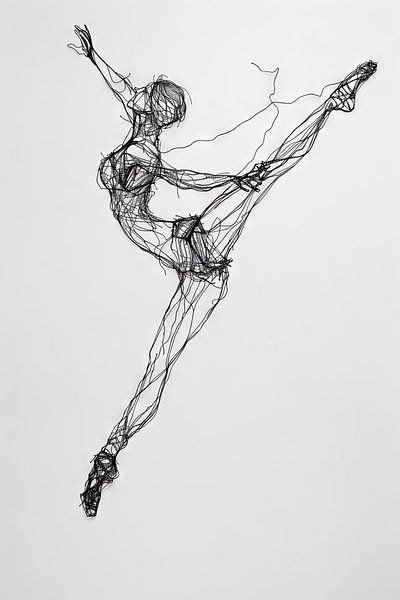 Ballerina Line Art