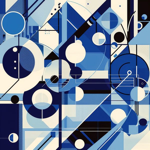 Blaues Geometrisches Abstrakt