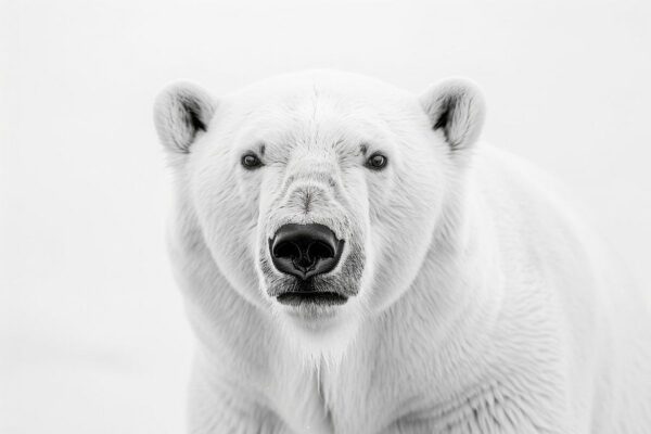 Eisbär - Schwarzweißfotografie für Arktisliebhaber