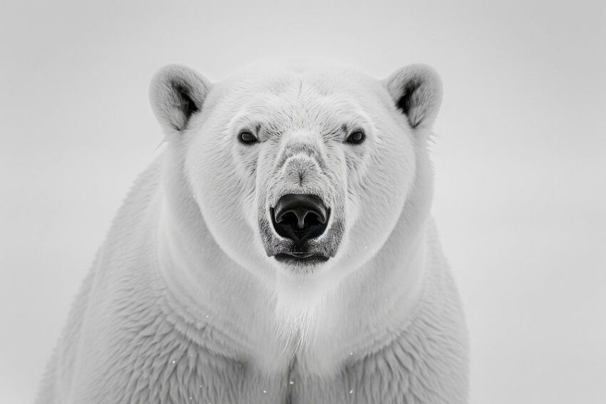 Eisbär - Schwarzweißfotografie für Arktisliebhaber